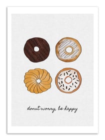 Affiche - Donut worry, be happy - Orara Studio