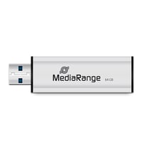 MediaRange Clé USB 3.0 Mémoire 64 Go pour Windows/Mac/Linux Transfert Ultra Rapide Noir / Argent