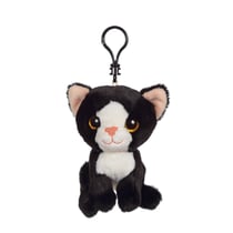 Peluche - Porte-clés Chat Noir & Blanc – 12 cm