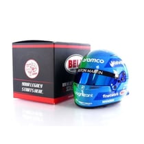 Mini casque - Fernando Alonso Aston Martin Las Vegas GP 2024 - Bleu/Vert - 1/2