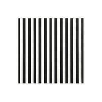 20 Serviettes Rayées Noir/Blanc - Pirate Le Rouge