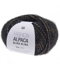 Pelote de Fashion Alpaca Bling Bling - Rico Design 6 Noir