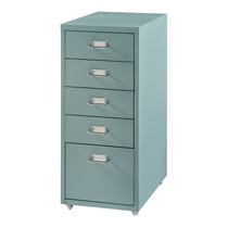 Caisson de bureau armoire meuble de rangement à roulettes avec 5 tiroirs