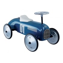 Porteur voiture de course vintage metal bleu pétrole - vilac - 1123 - bebe