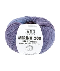 Pelote à tricoter MERINO 200 BEBE COLOR – Lang Yarns - Laine mérinos extrafine multicolore pour layette 550 Multicolore