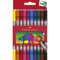 10 feutres de coloriage - Double pointe - Fine et moyenne - Faber-Castell
