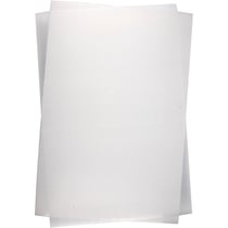 Feuilles de plastique thermorétractable, feuille 20x30 cm, ép. 0,3 mm, blanc mat, 10 flles/ 1 Pq.