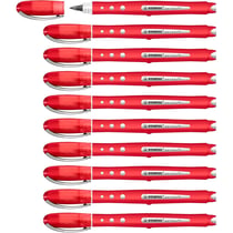 Lot de 10 rollers STABILO WORKER Colorful encre liquide 0,5 mm rouge
