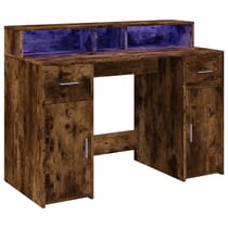 Bureau table poste de travail meuble d'ordinateur informatique étude et lumières LED