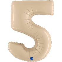 Ballon Géant Chiffre 5 Satin Cream (102 cm)
