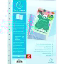 20 pochettes pour protège-documents à anneaux recharge A4 Exacompta