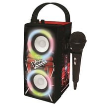 Enceinte Bluetooth portable avec micro et effets lumineux The Voice