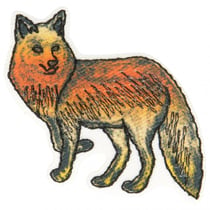 Ecusson thermocollant renard 4 cm x 4,5 cm