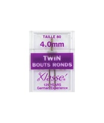 Aiguilles double bouts ronds 80 - 4mm - pour machines - KLASSE taille n°80