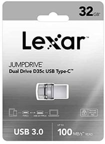 Clé Lexar USB-C et USB3.0 32Go D35c