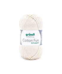 Fil à tricoter COTTON FUN - Gründl - certifié Oeko-Tex 02 Ecru