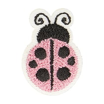 Ecusson thermocollant coccinelle rose 2,5cm x 2cm