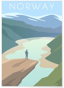 Affiche Norvège | A3 : 29,7x42cm