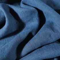 Tissu Lin lavé d'ameublement Bleu pétrole