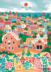 Puzzle 1000 pièces - L'Art De La Couleur : Barcelone, Espagne - Trefl