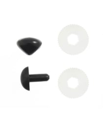 Lot de Nez en Plastique 12 mm pour Chats - Ajoutez une Touche Amusante à Vos Créations Artisanales - Lot de 10 pièces - Trimits Noir