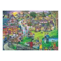 Puzzle 250 pièces - Pièces XXL - Place de Village des Années Soixante - HOP - House of Puzzles