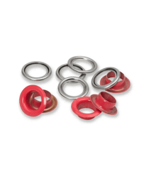Boîtes de 15 Œillets avec Rondelles 14 mm - Prym Rouge