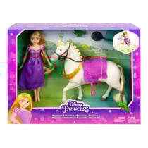 Coffret raiponce et maximus - poupée et cheval - disney princess - mattel - hlw23