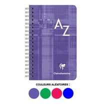 Carnet - Répertoire - 7,5x12 cm - Spirale - 100 pages - Grands carreaux - Clairefontaine