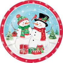 8 Assiettes Bonhommes de Neige