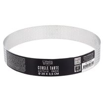 Cercle à tarte perforé inox H 3,5 cm Ø 20 cm