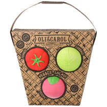 Set de 3 Balles sensorielles, de dentition et jouet de bain Veggie Salad Oli & Carol