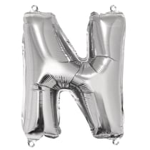 Ballon Lettre N, 40cm, 1pce. , argent