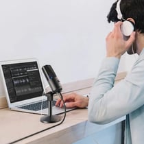 FIFINE Microphone USB pour Mac/PC Windows, Micro Polyvalent pour Enregistrement et Appels Vidéo