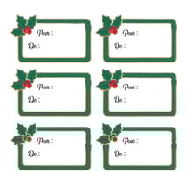 Mes 12 petites etiquettes adhesives houx de noel