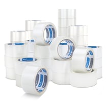 Lot de 48 rouleaux de ruban adhésif d'emballage Rapesco - Uni - Plastique - FBP_rapesco_8 - Transparent - 50 mm x 60 m