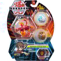 Bakugan battle planet - pack de demarrage pyrus phaedrus : 3 boules - spin master 20118469