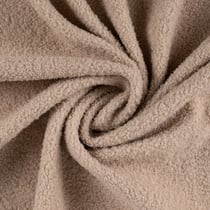 Tissu Bouclette Teddy envers Polaire uni Beige sable