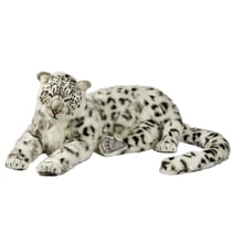 Hansa peluche geante Leopard des Neiges Couché 106cmL Jacquard