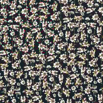 Tissu Crêpe de Viscose Lurex Fleuris sur fond Bleu marine