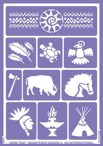 Pochoir de maquillage pour enfant Indien