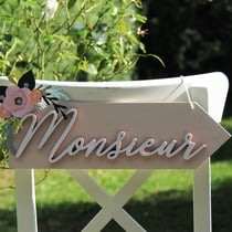 4 plaques flèche bois 40x12 cm - Artemio