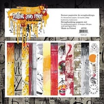 8 papiers scrapbooking 30 x 30 cm 13@rts YOUNG AND FREE