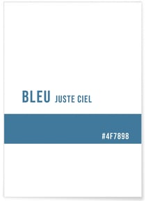 Affiche Couleur Bleue | A3 : 29,7x42cm