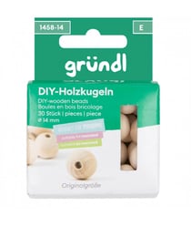 Perle en bois pour Macrame 14mm - Grundl 14mm Marron