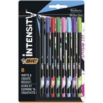 Lot de 8 stylos feutres fineliner BIC pointe fine 0,4 mm - Assortiment de couleurs