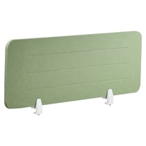 Séparateur de Bureau Vert en PET Acoustique Recouvert de Tissu 120 x 40 cm avec Pinces de Fixation