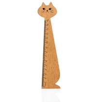 Règle en bois 15cm - forme chat