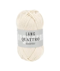 Fil à tricoter 100% coton QUATTRO - Lang Yarns 94 Blanc