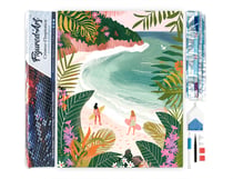 Diamond Painting Broderie Diamant Figured’Art 40x50cm toile entière roulée avec diamants carrés - Baie tropicale